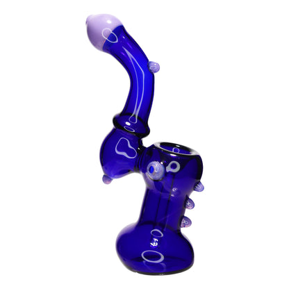 6 in - Multicolor Mini Glass Bubbler Dots