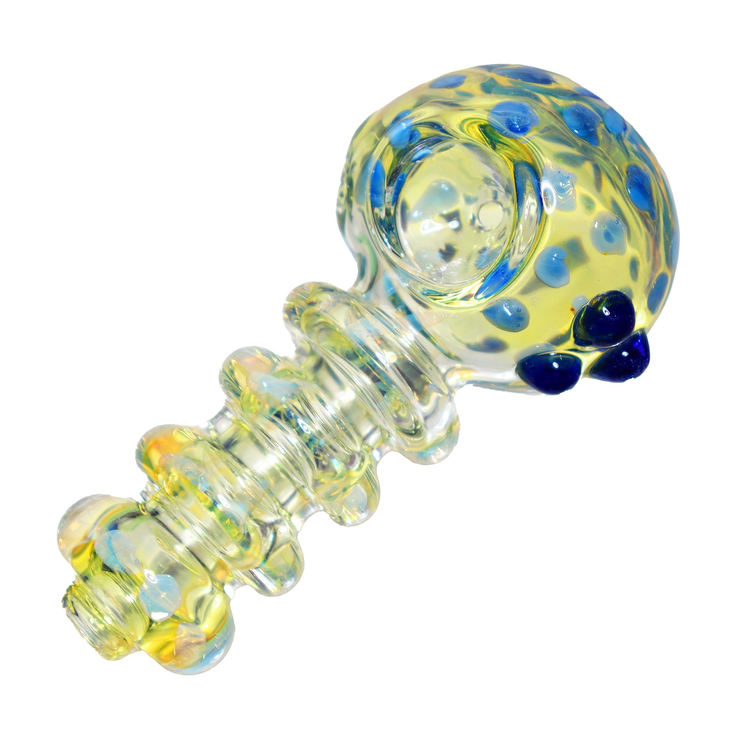 5 in - Fancy Snake Multicolor Polka Dots Hand Pipe Spoon