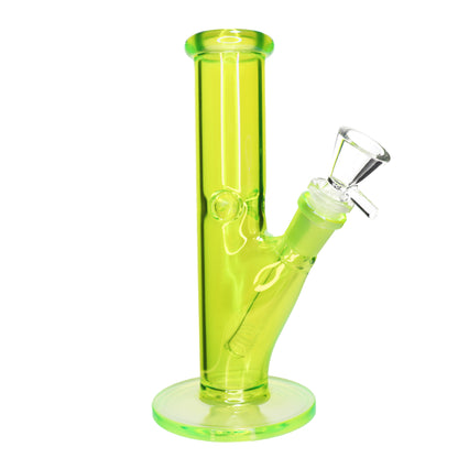 8 in - UV Multicolor Glass Straight Bong