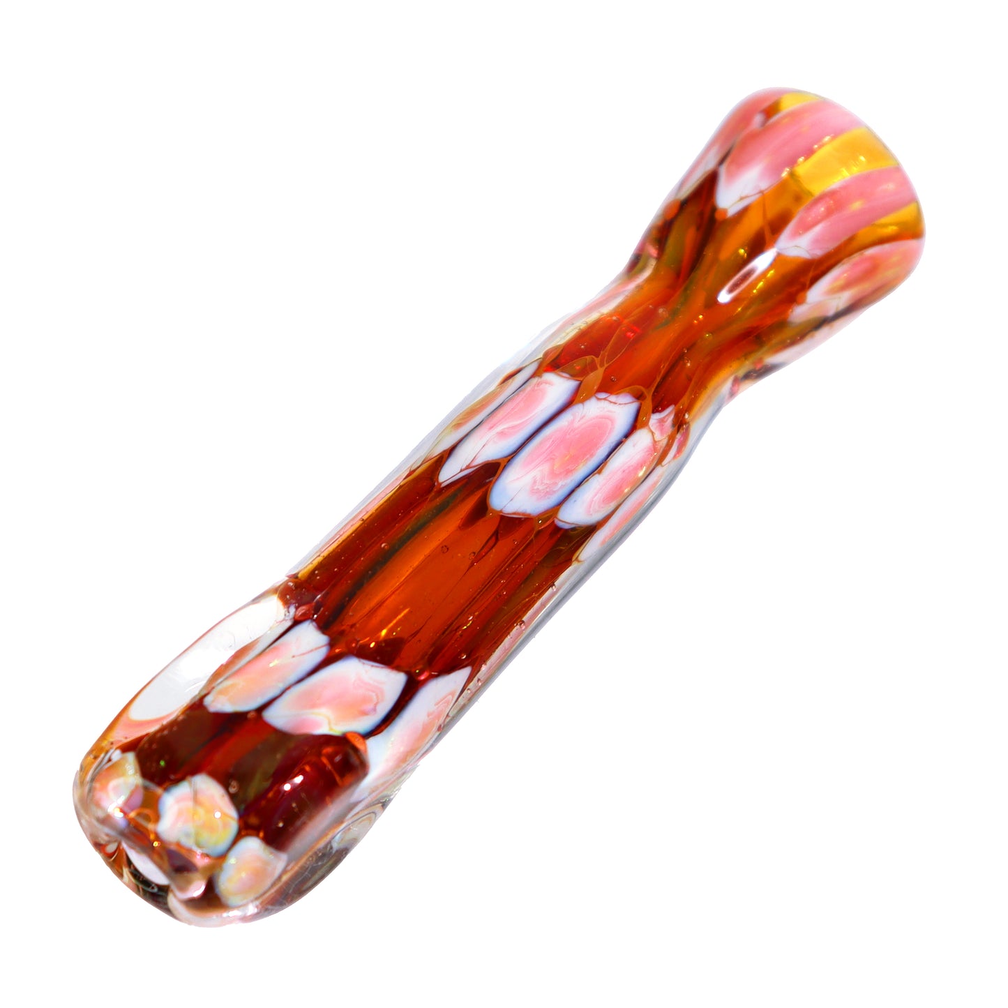 Snake Body Glass Chillum Multicolor