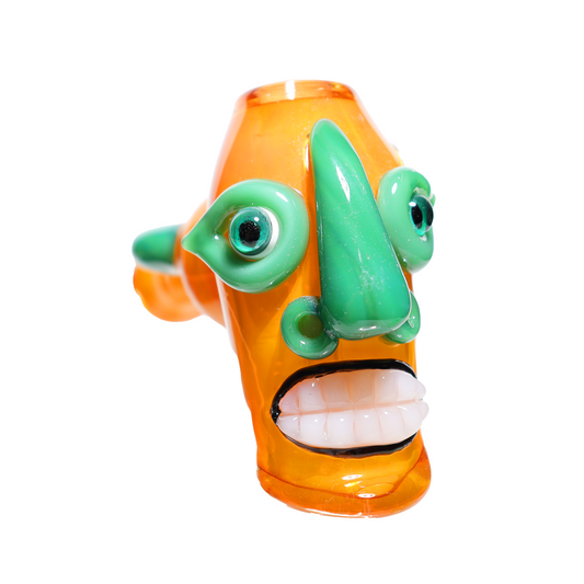 8 in - Fancy Hammer Monster Head Glass