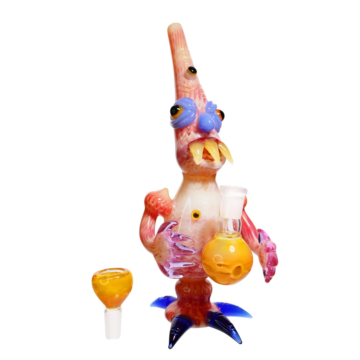 11 in - Fancy Glass Crazy Monster Bubbler