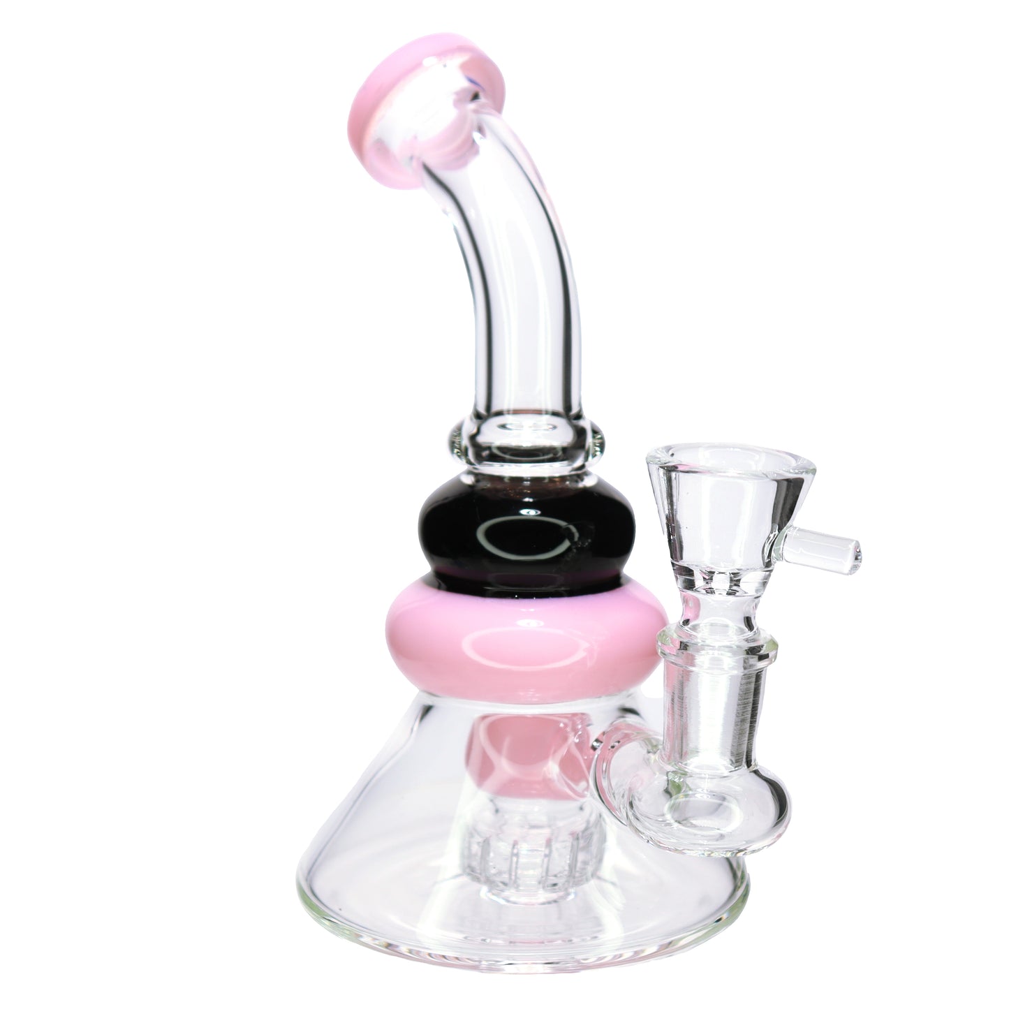 7 in - Slime/Black Ring Glass Bong