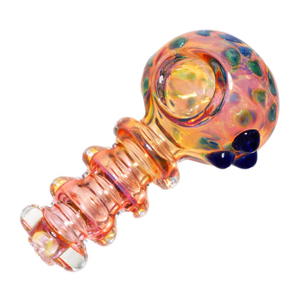 5 in - Fancy Snake Multicolor Polka Dots Hand Pipe Spoon