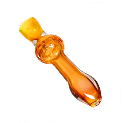 Orange Implosion Glass Chillum