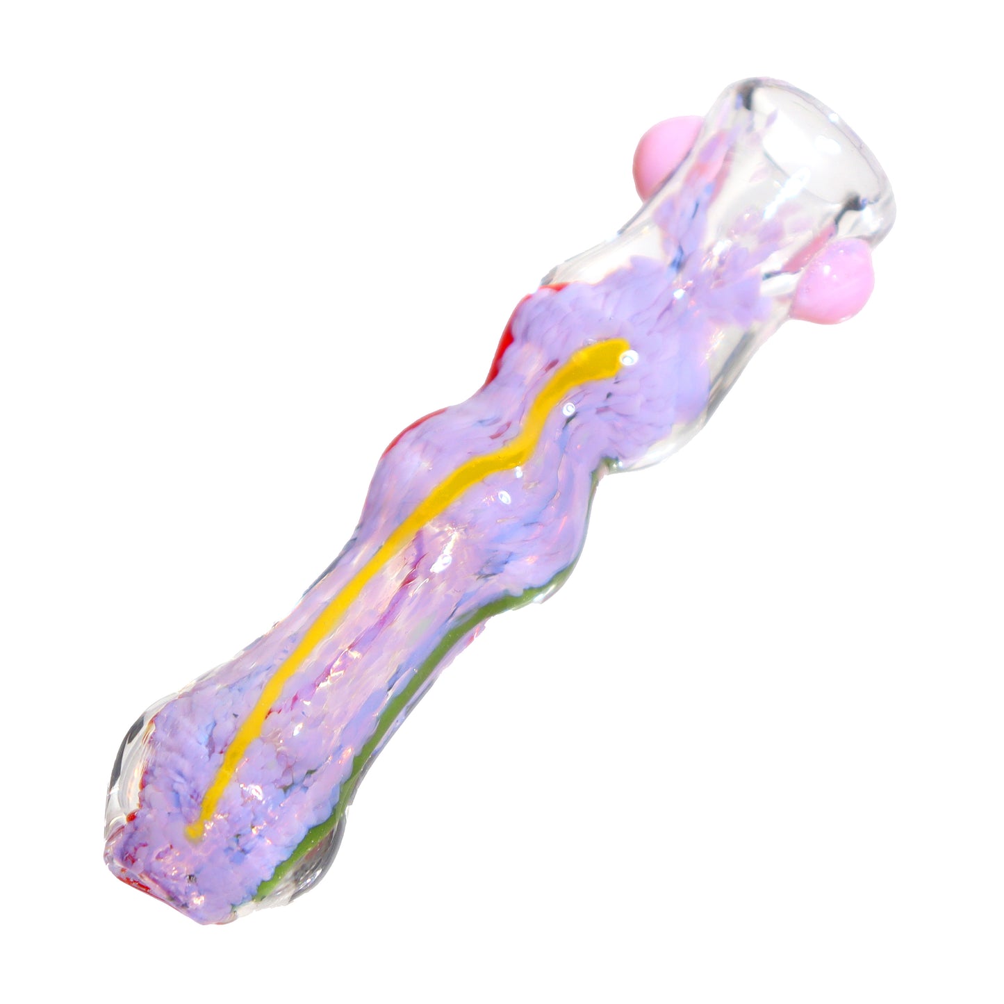 Purple Implosion Curvy Glass Chillum