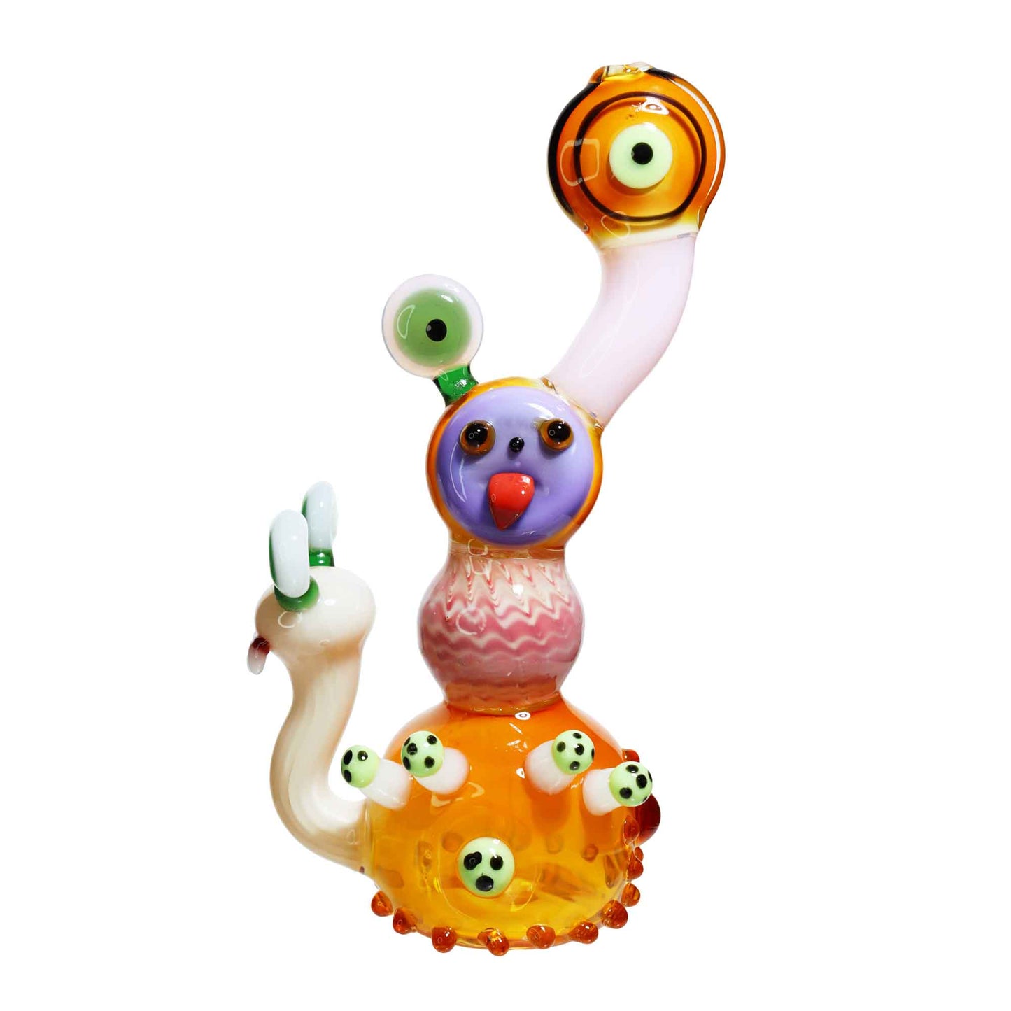 12 in - Super Exotic Snail Glass Bubbler