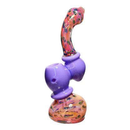 9 in - Slime Colors Handle Polka Dots Bubbler Fancy