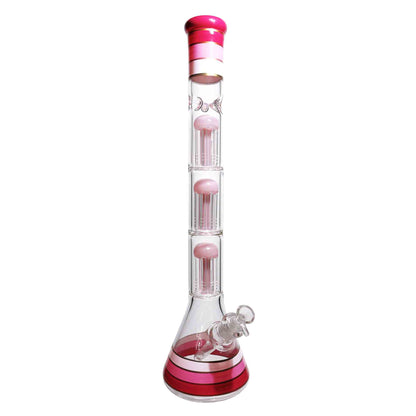 22 in - Triple Chamber Glass Beaker Bong