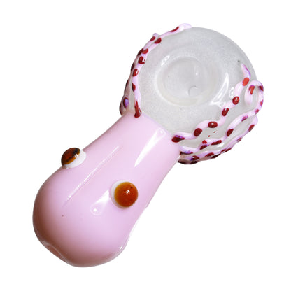 5 in - Monster Multicolor Glow in Dark Spoon Hand Pipe