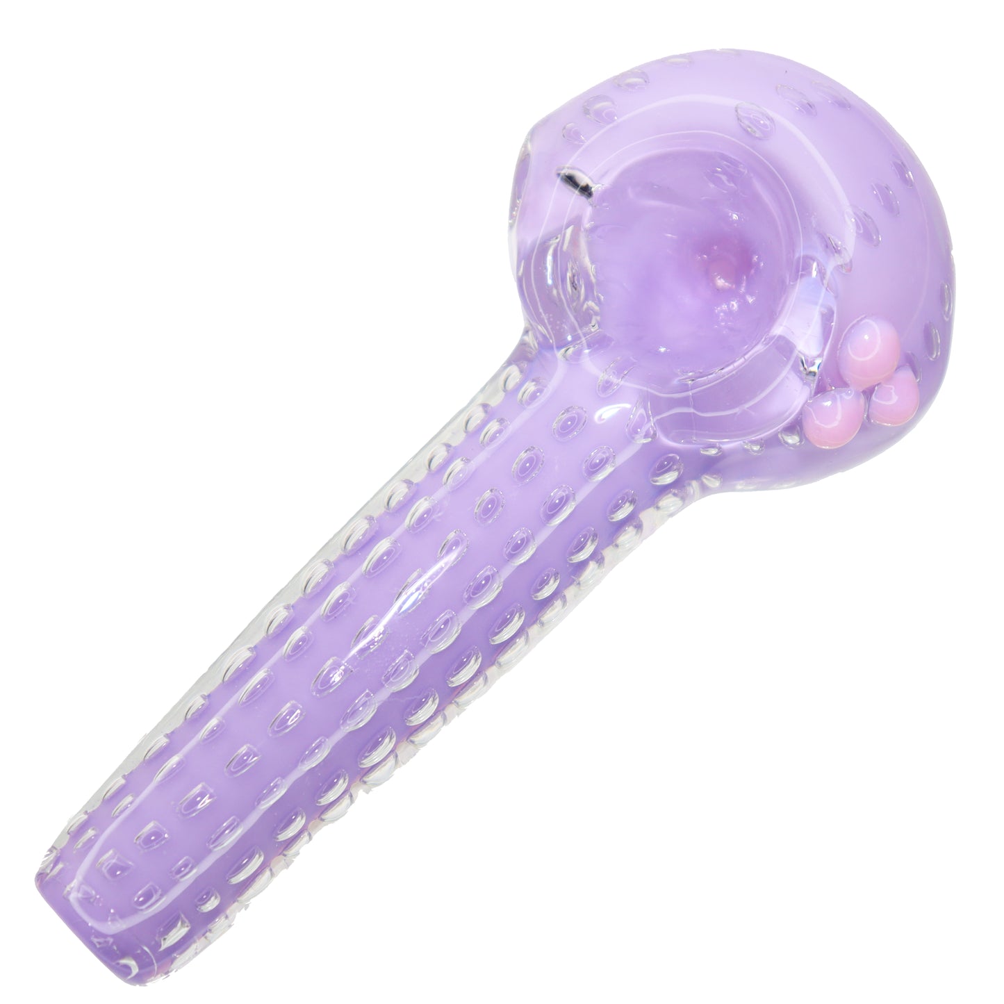 6 in - Sweet Slime Colors Doted Glass Hand Pipe Spoon