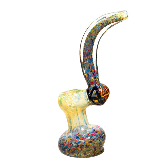 8 in - Dichroic Confetti Body Glass Bubbler