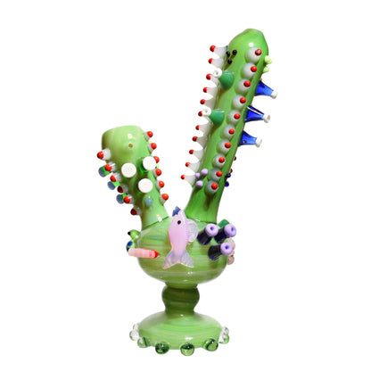 12 in - Super Fancy Glass Cactus Bubbler