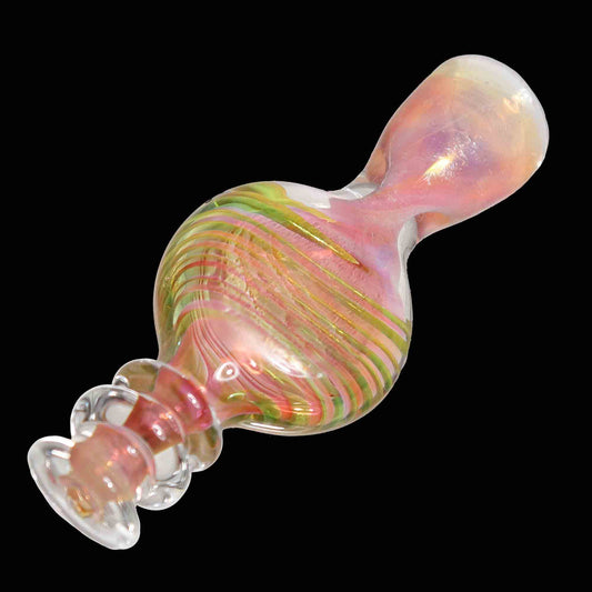 Pink Streaked Mini Glass Chillum