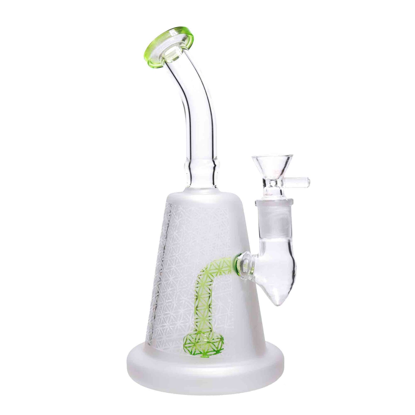 9 in - Frozen Color Perc Glass Bong