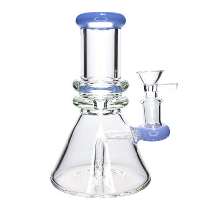 8 in - Heavy Glass Slime One Tone Glass Beaker Bong Clear