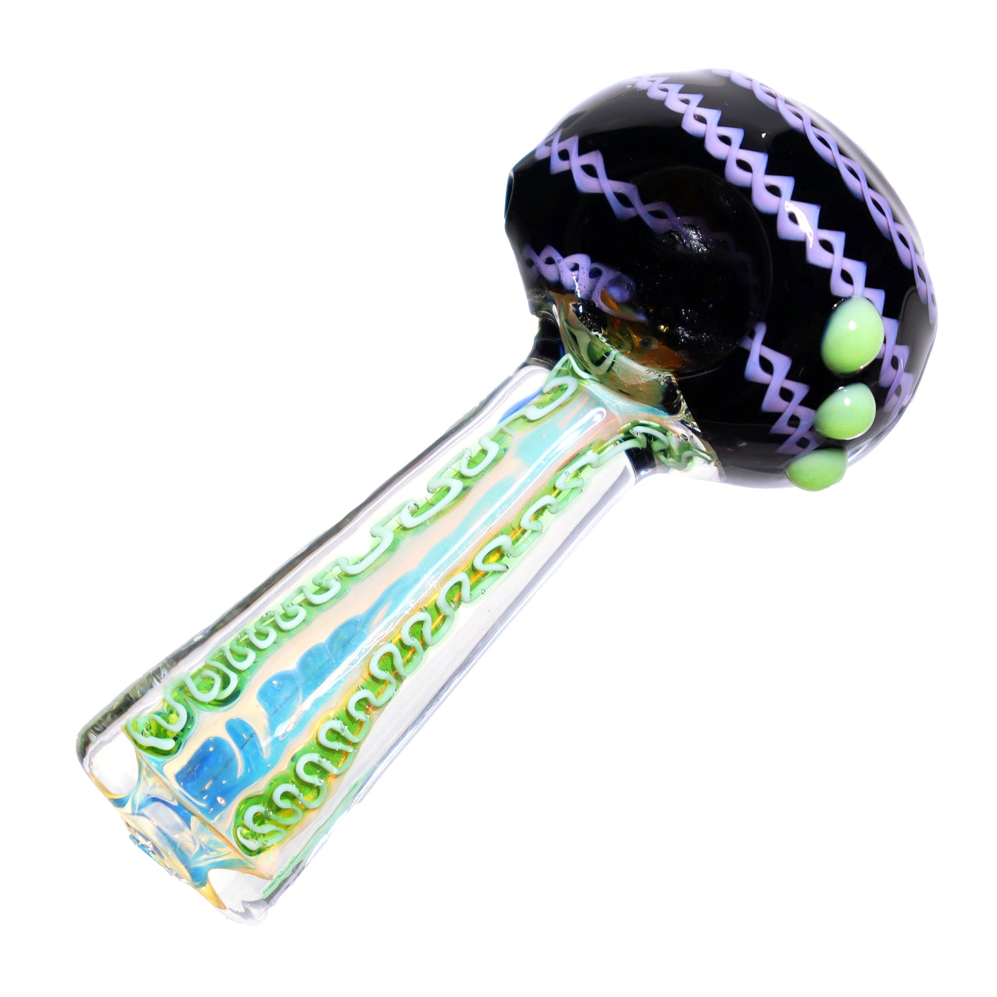 5 in - Black Exotic Implosion Colors Hand Pipe Spoon