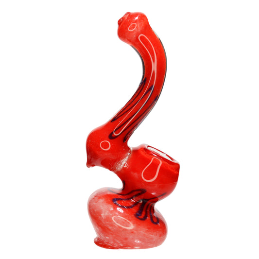 4 in - Multicolor Mini Glass Bubbler Lines