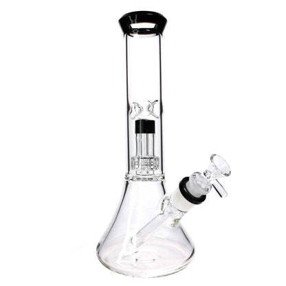 10 in - Clear Beaker Glass Bong One-Tone Perc