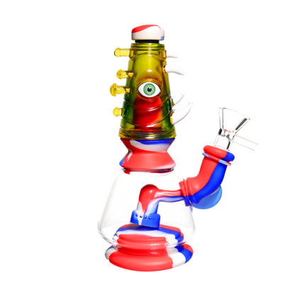 7 in - Monster One Eye Silicone/Glass Bong