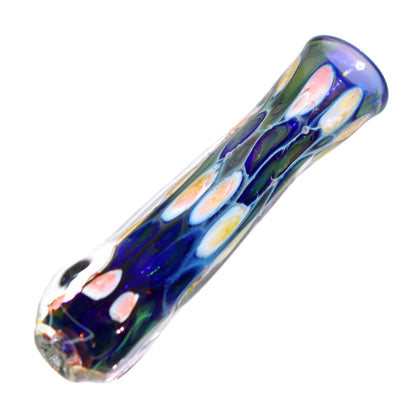 Snake Body Glass Chillum Multicolor