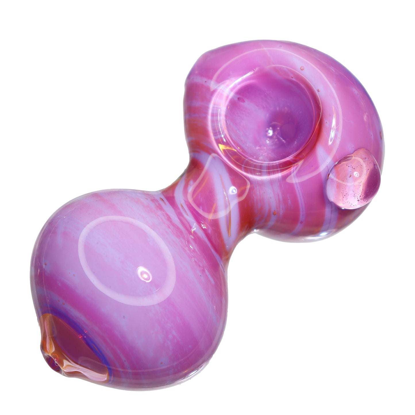 4 in - Purple/Pink Curvy Handle Hand Pipe Spoon