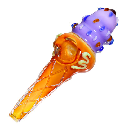 6 in - Funny Multicolor Ice Cream Spoon Hand Pipe