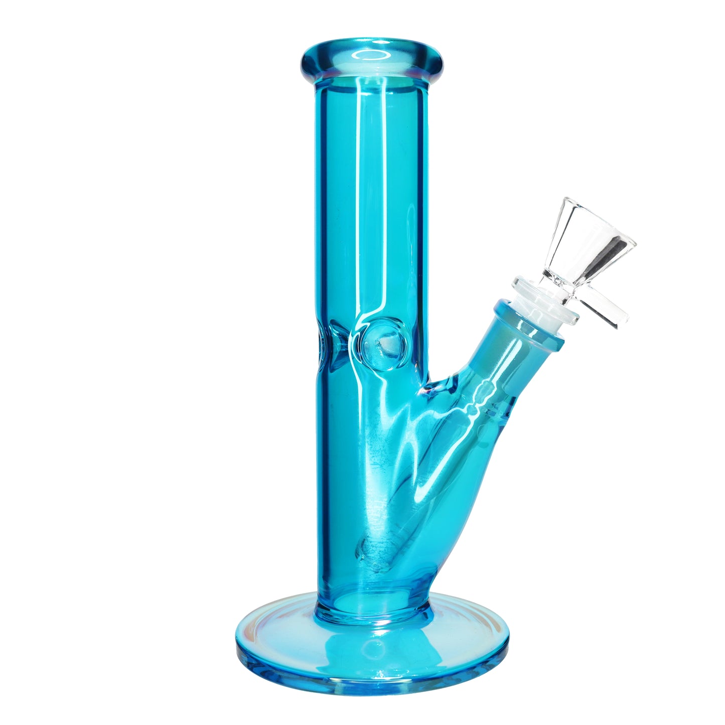 8 in - UV Multicolor Glass Straight Bong