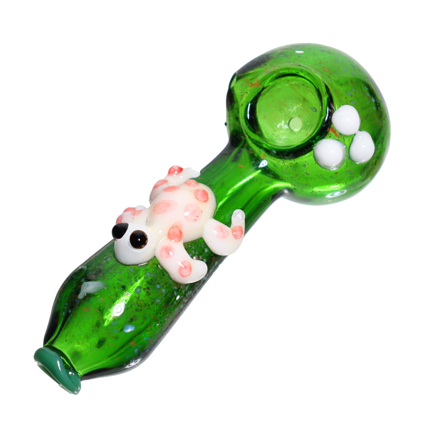 5 in - Fancy Little Frog Multicolor Hand Pipe Spoon