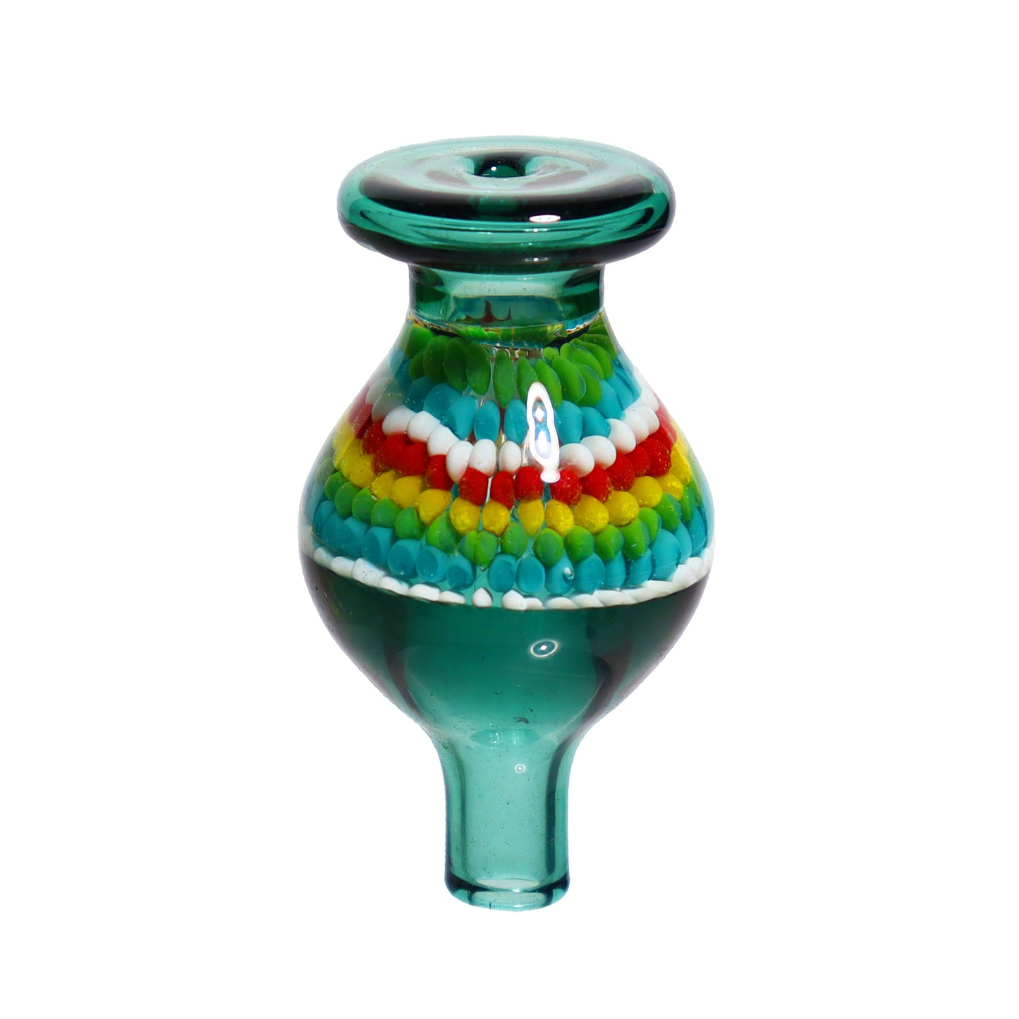 Rasta Streaky Multicolor Glass Fancy Carb Cap