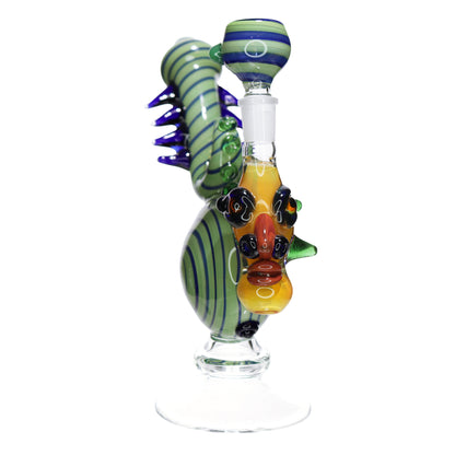 10 in - Monster Twisted Fancy Glass Bubbler