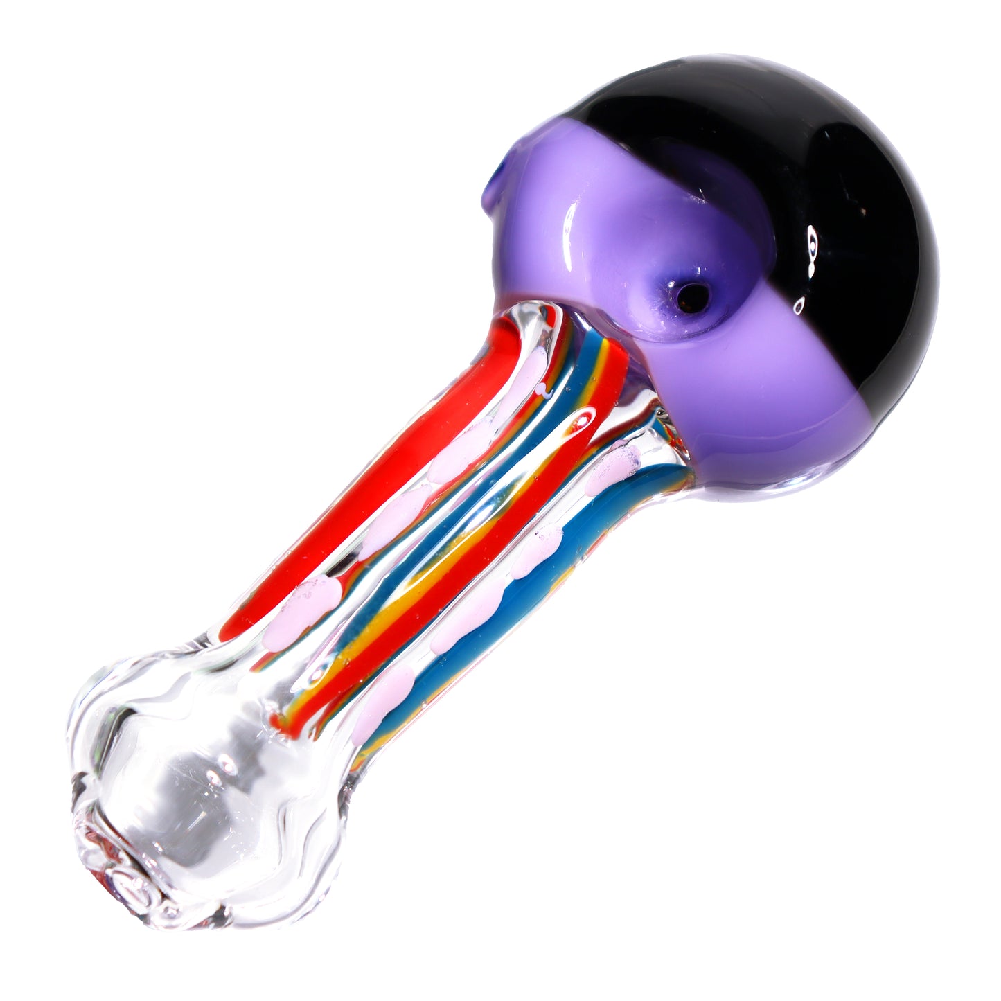 5 in - Super Exotic Swirl Multicolor Handle & Head Hand Pipe Spoon