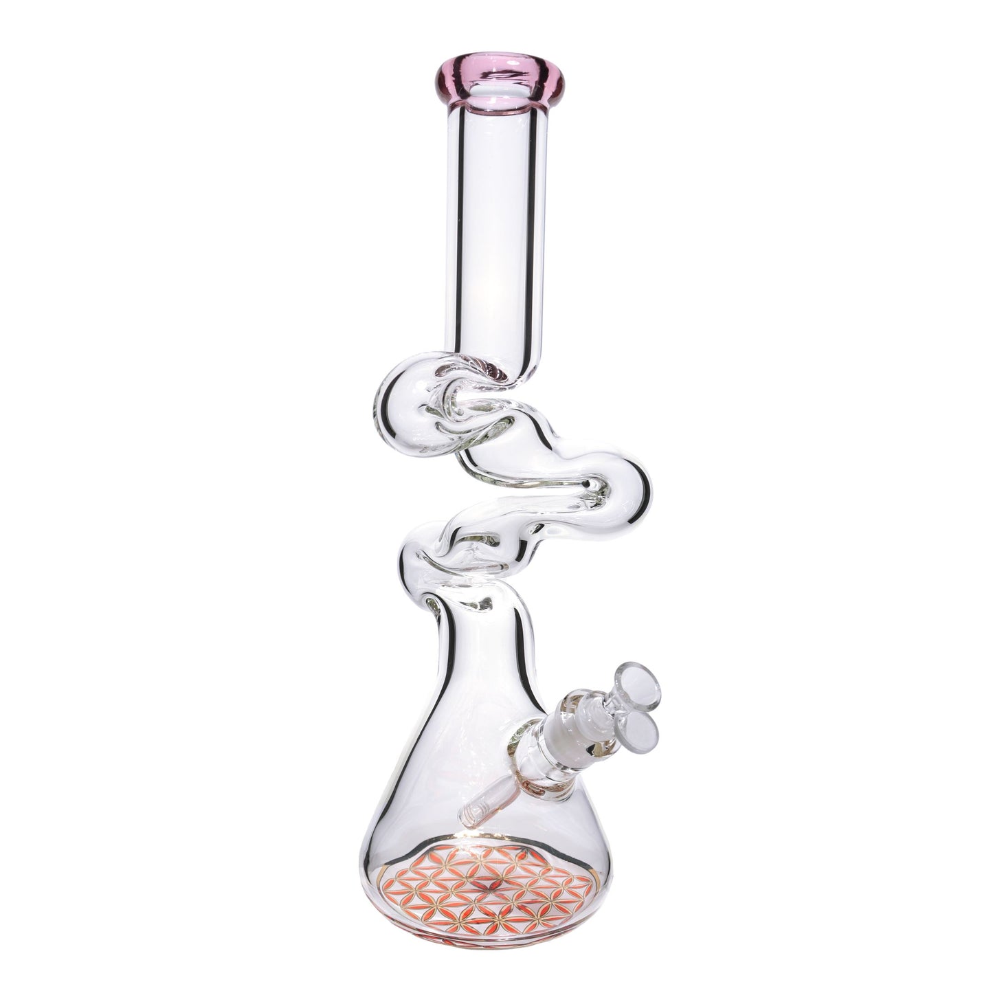 18 in - Fancy Shaped Twisted Beaker Bong 9 mm