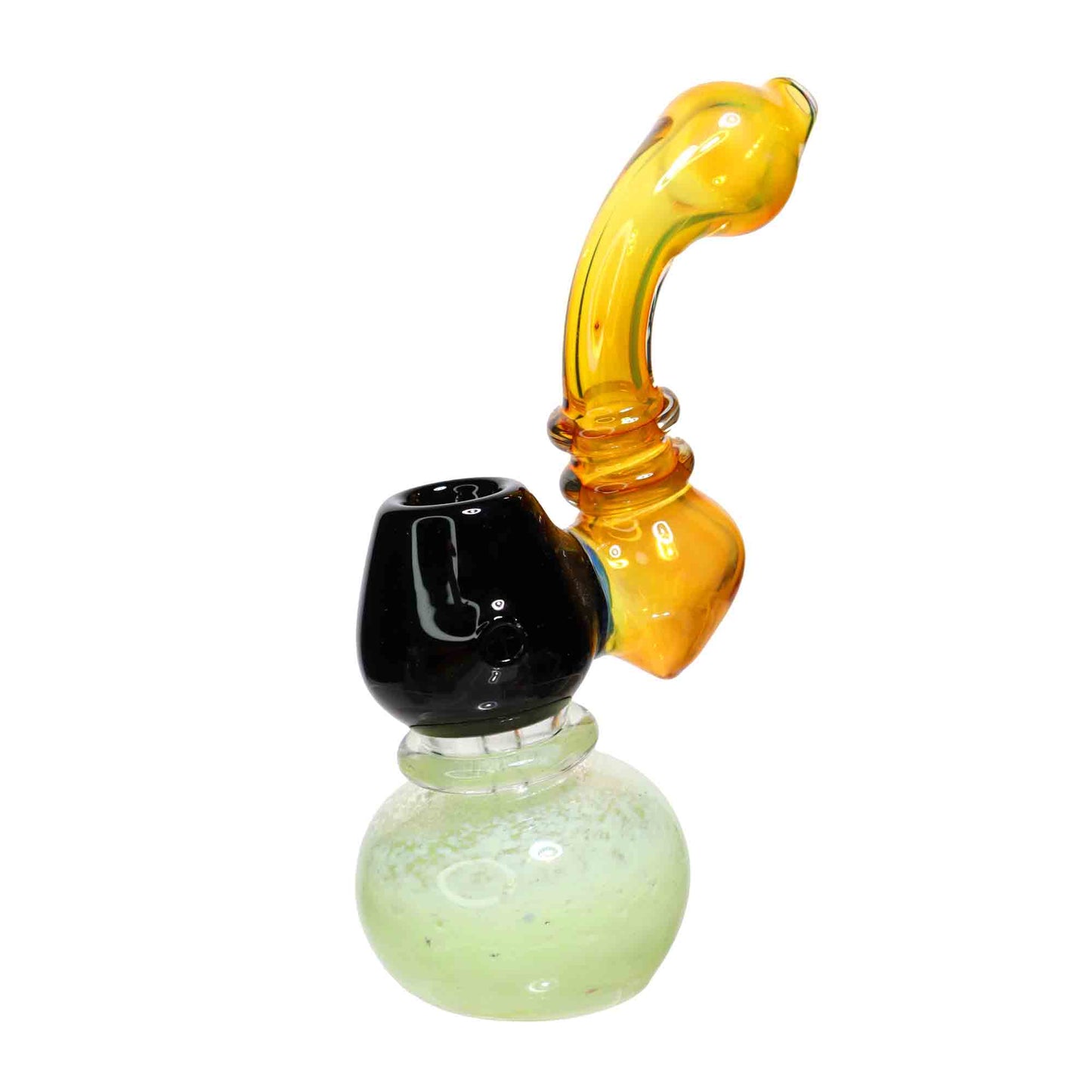 8 in - Gold Slime Colors Body Glass Bubbler