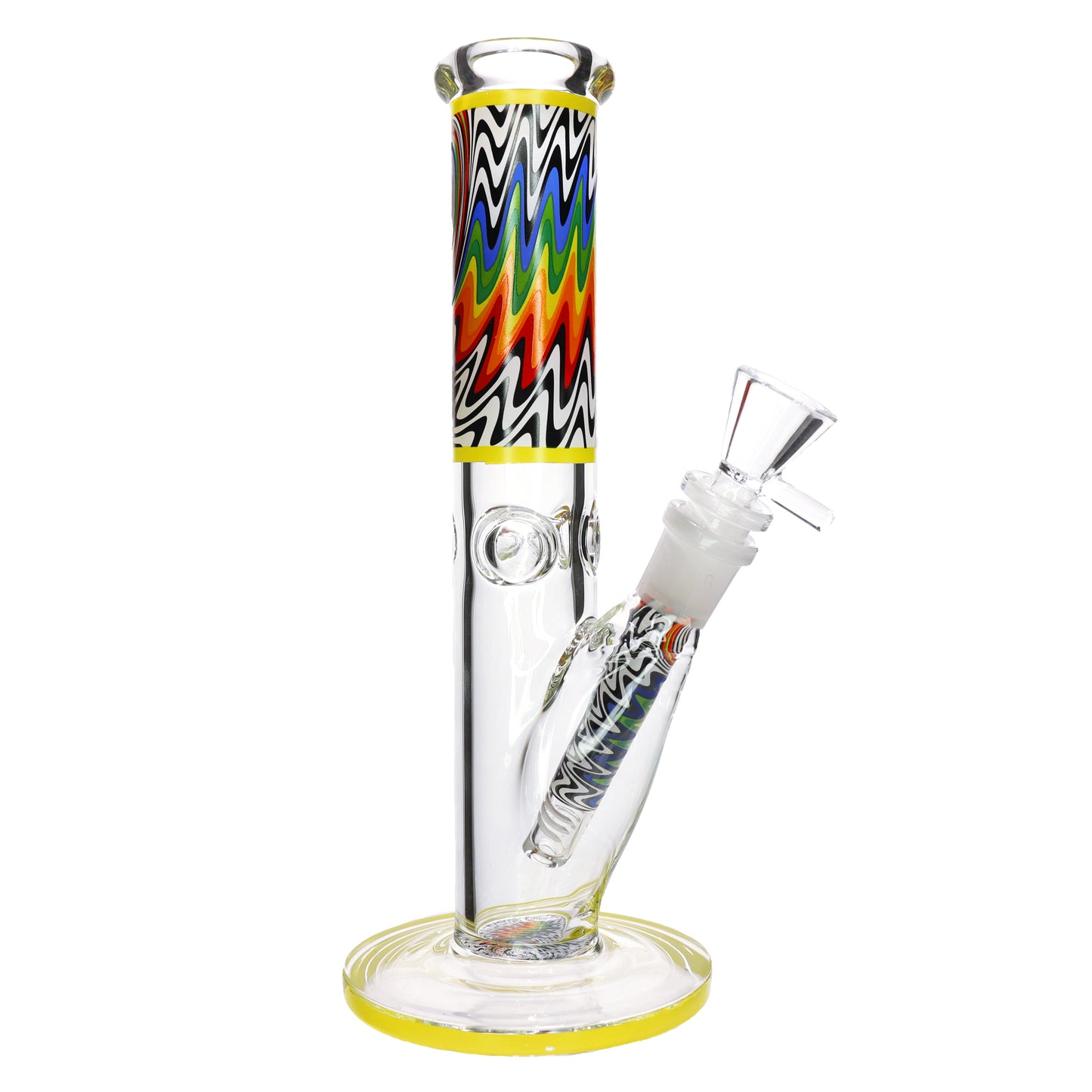 10 in - Wig Wag Straight Tube Glass Bong