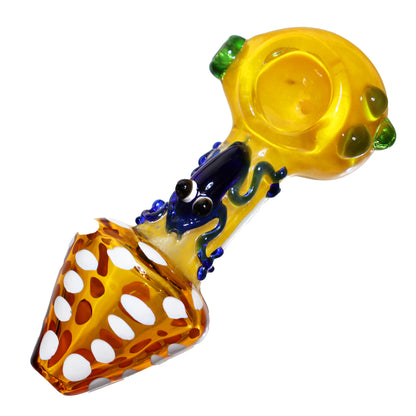 5 in - Fancy Mushroom Multicolor Hand Pipe Spoon