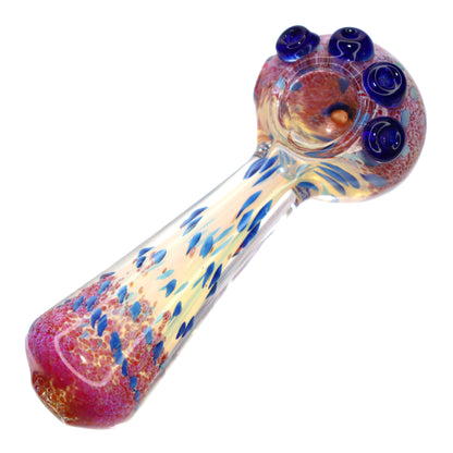 4 in - Fancy Doted Fumed Multicolor Hand Pipe Spoon