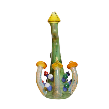 9 in - Mushroom Tree Glass Bubbler Pipe