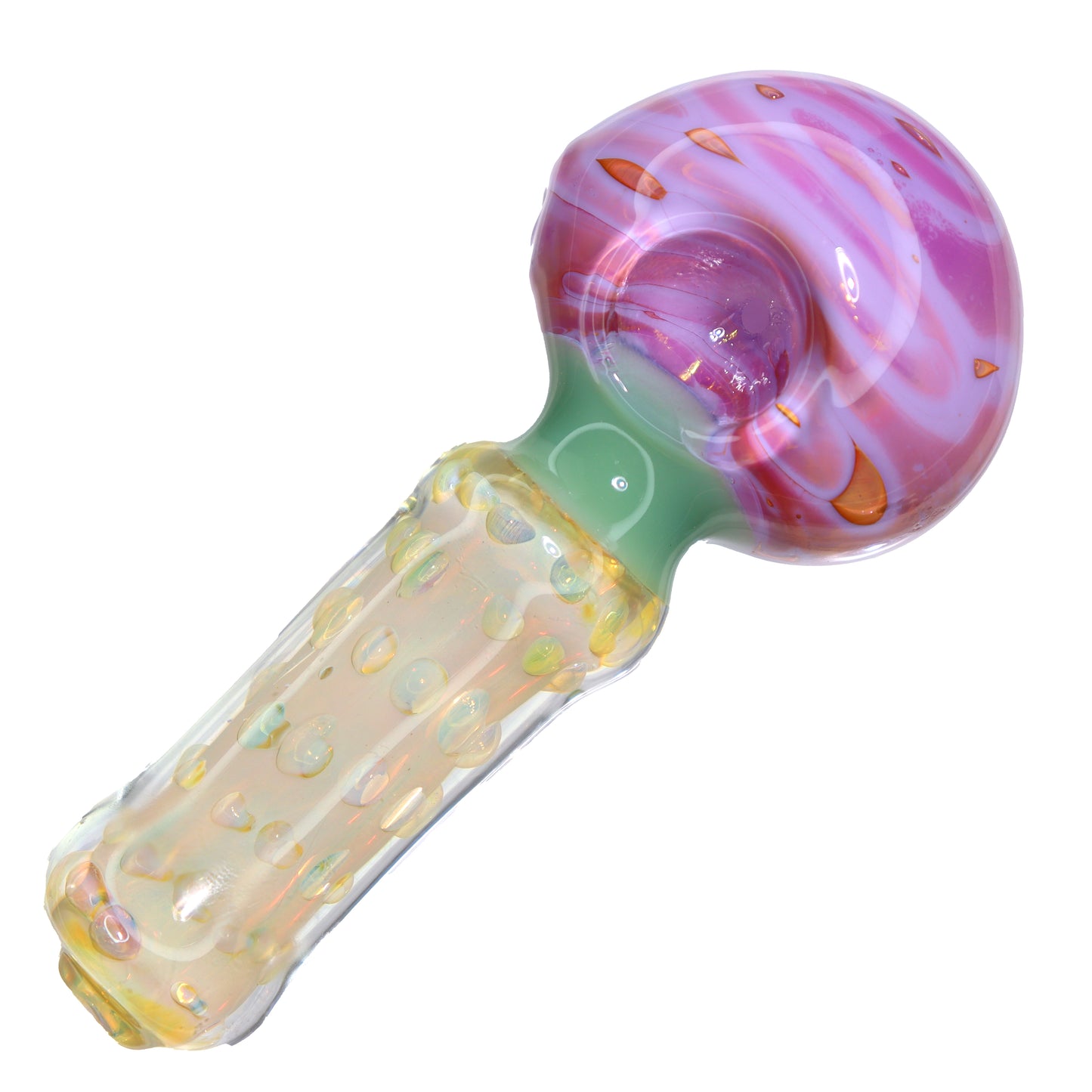 5 in - Colored Head Polka Dots Body Stylish Hand Pipe Spoon