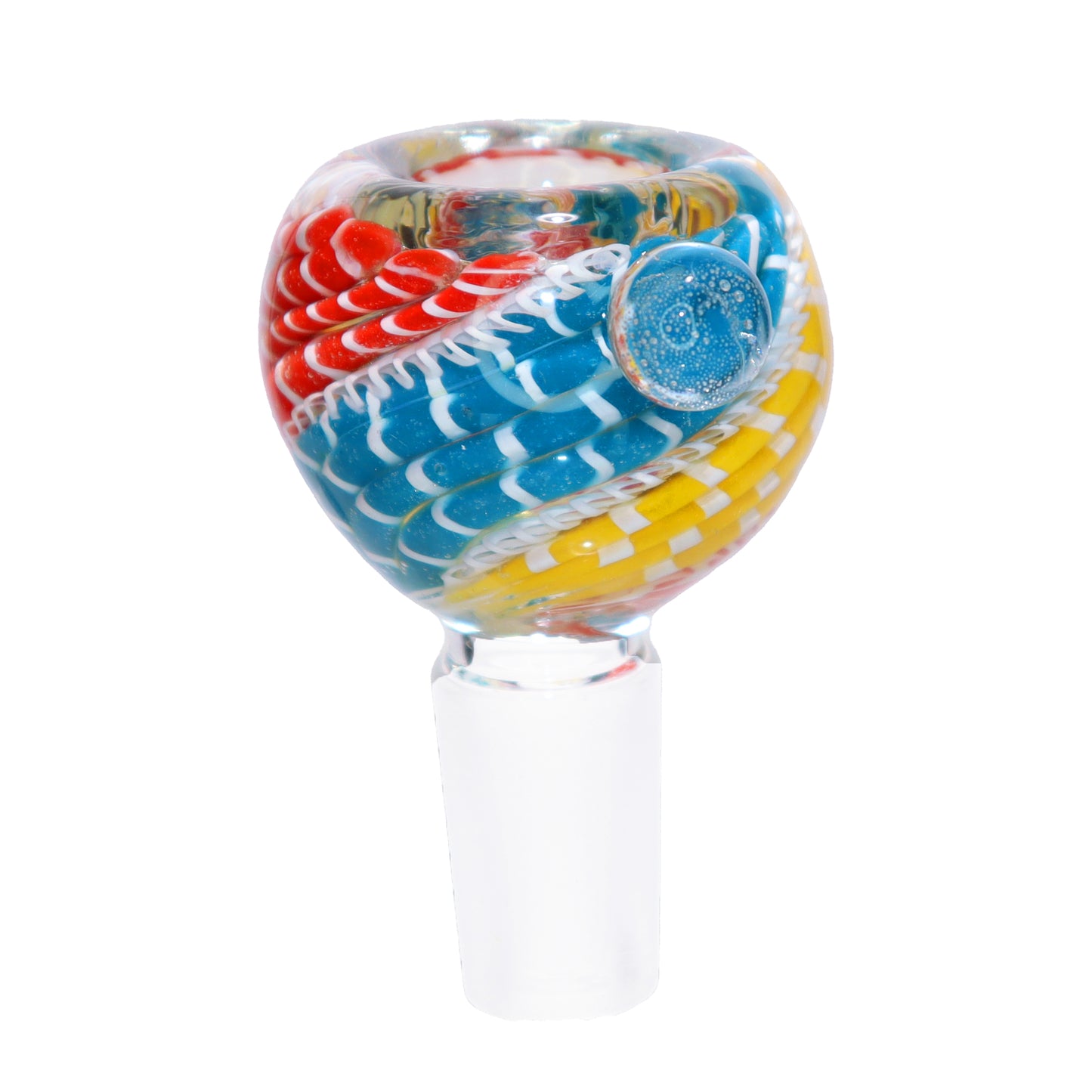 14 mm - Streaky Tails Multicolor Glass Bowl