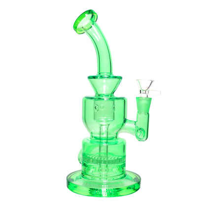 10 in - Honeycomb Neon Shine Glass Recycler