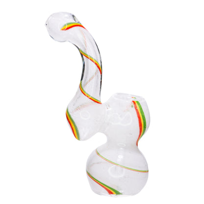 4 in - Rasta Line Glass Mini Bubbler