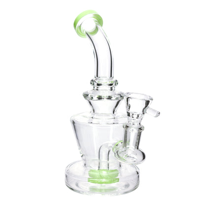 7 in - Glass Bong Slime Color Perc Clear