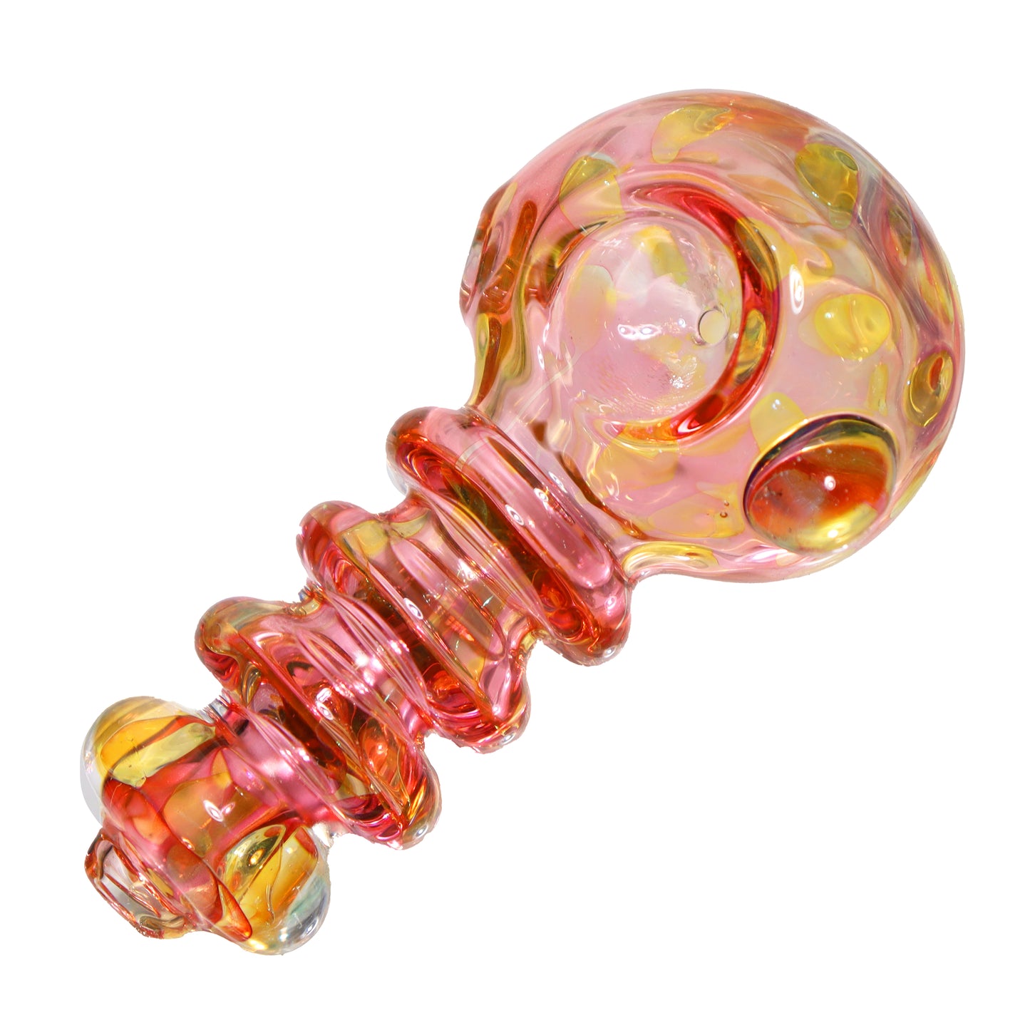 5 in - Fancy Snake Multicolor Polka Dots Hand Pipe Spoon