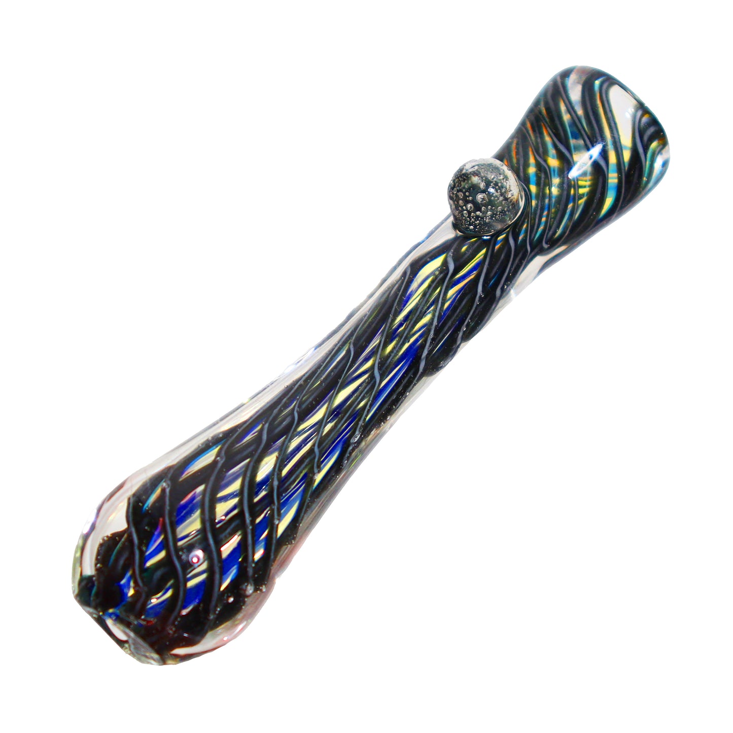 Streaky Multicolor Glass Chillum