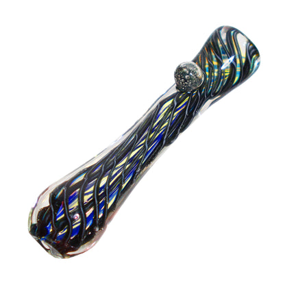 Streaky Multicolor Glass Chillum