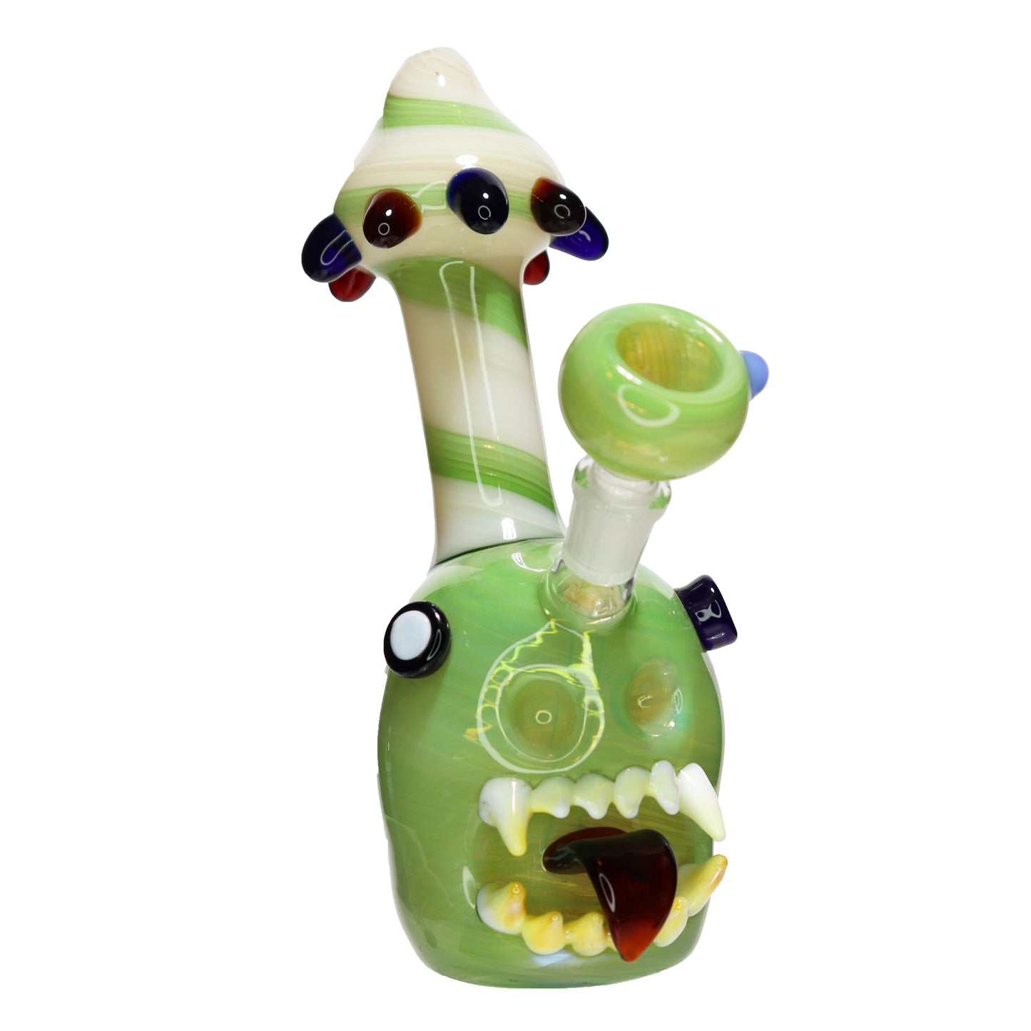 10 in - Head Monster Crazy Glass Bubbler