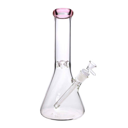 12 in - Clear Glass Beaker Color Bong 5 mm