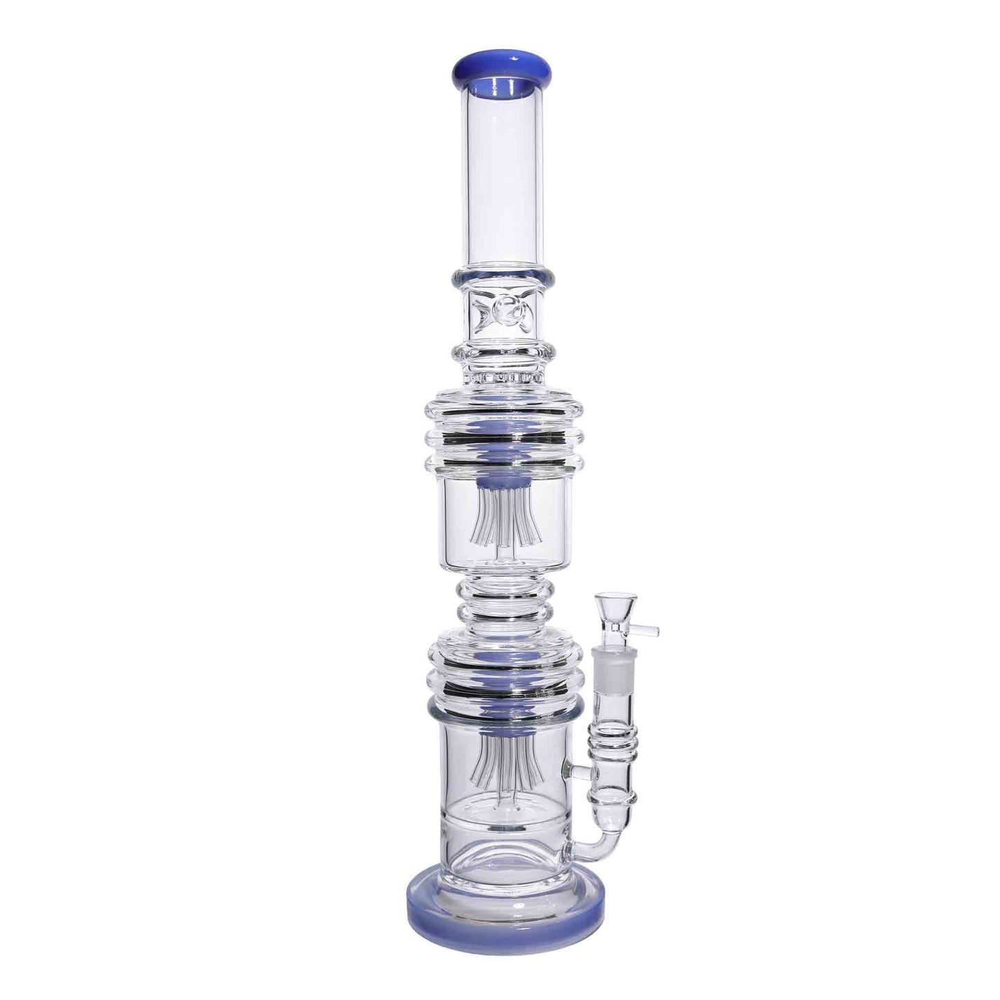 21 in - Big Exotic Double Chamber Glass Bong 18 mm