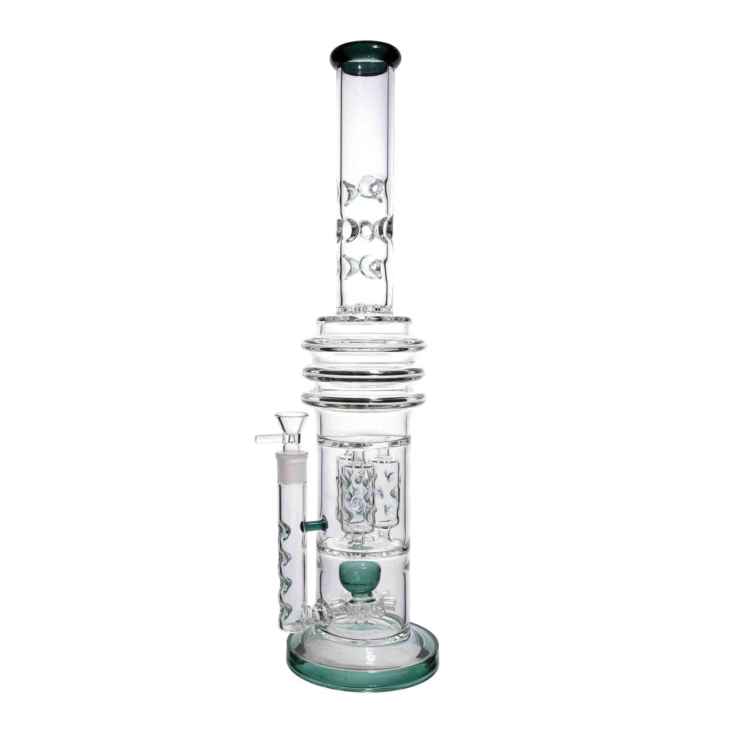 22 in - Big Exotic Honeycomb Perc Glass Bong